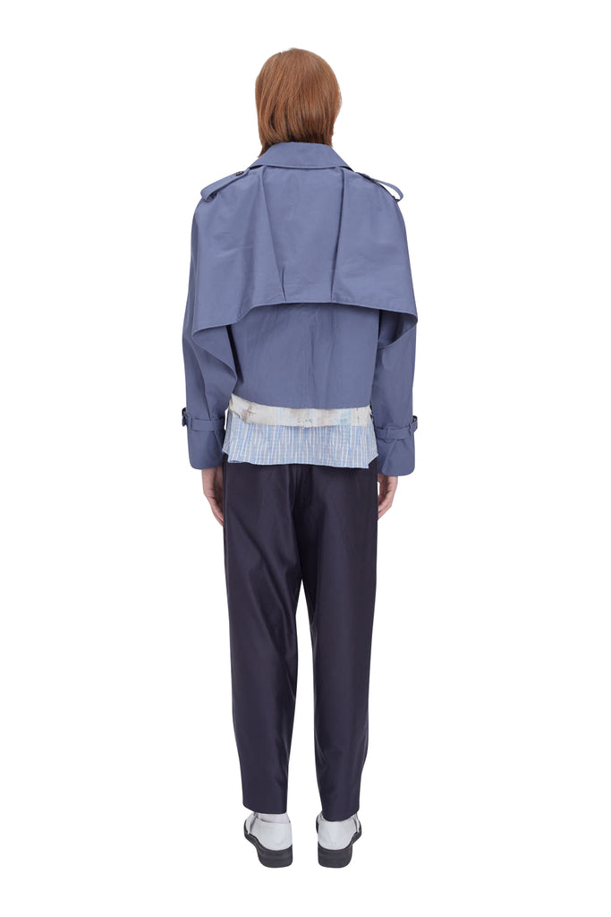 レイブレス(LABELESS) LIGHT BLUE PUREZA TRENCH JACKET