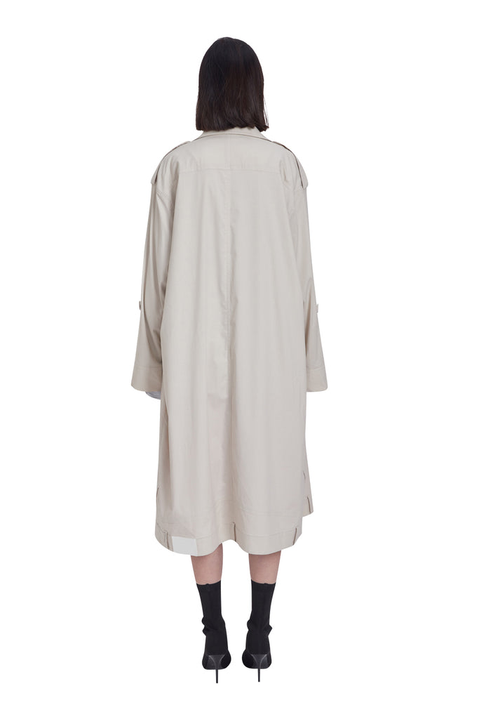 レイブレス(LABELESS) IVORY UPSIDE DOWN LONG COAT