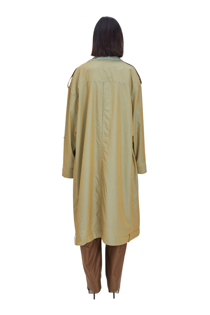 レイブレス(LABELESS) GREEN UPSIDE DOWN LONG COAT