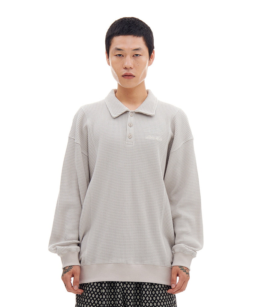ARCHIVE BOLD (アーカイブボールド) WAFFLE POLO SHIRTS (IVORY)