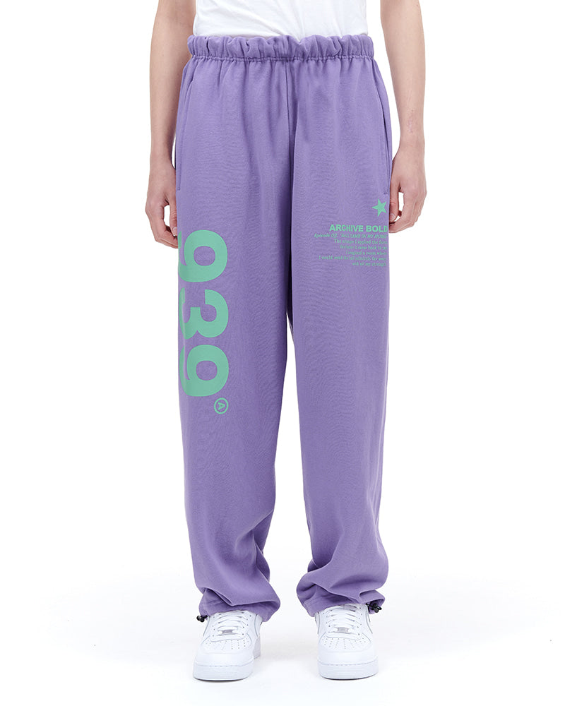 ARCHIVE BOLD (アーカイブボールド) 939 LOGO SWEAT PANTS (LAVENDER)