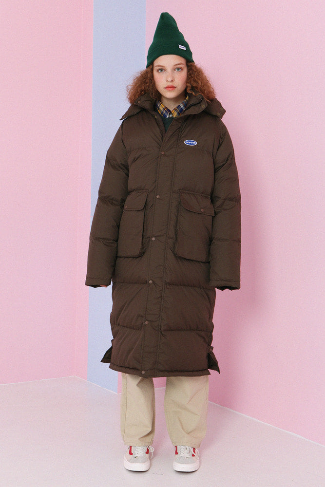 NCOVER(エンカバー)LOGO LONG PADDING-BROWN