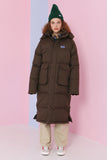 NCOVER(エンカバー)LOGO LONG PADDING-BROWN