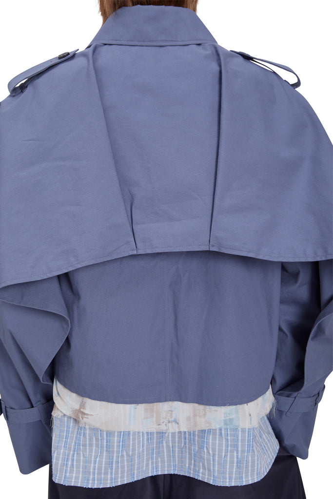 レイブレス(LABELESS) LIGHT BLUE PUREZA TRENCH JACKET