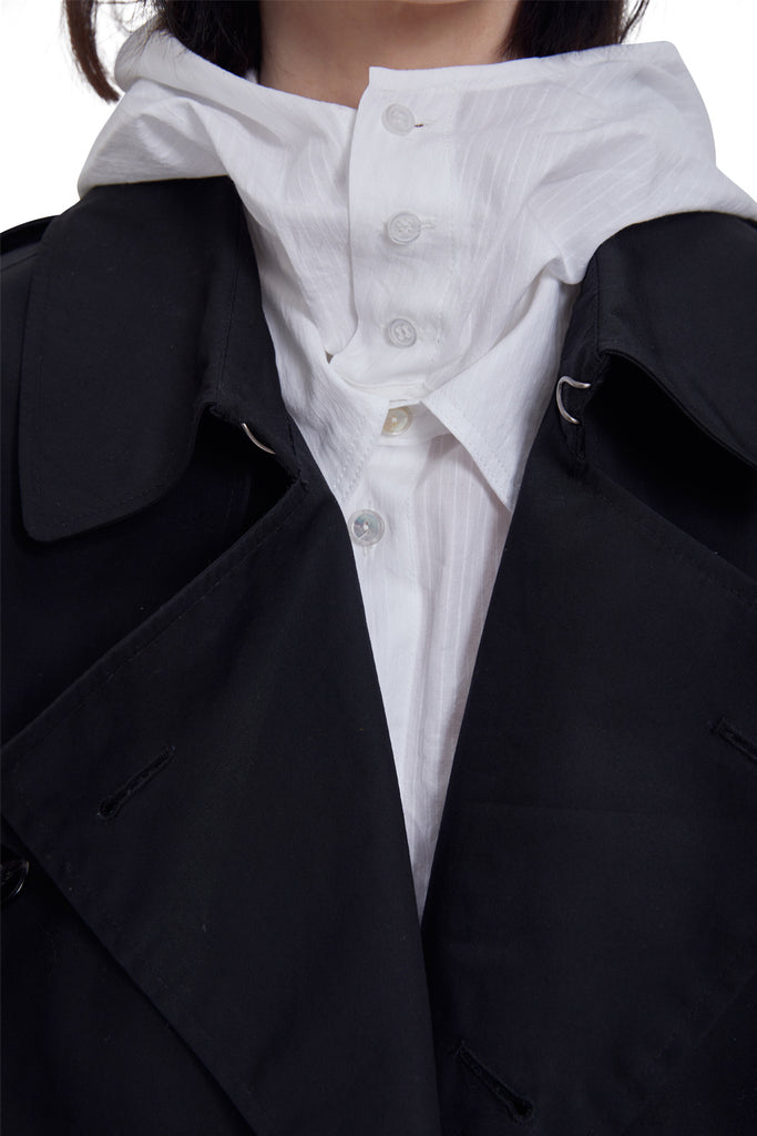 レイブレス(LABELESS)  BLACK PUREZA TRENCH JACKET