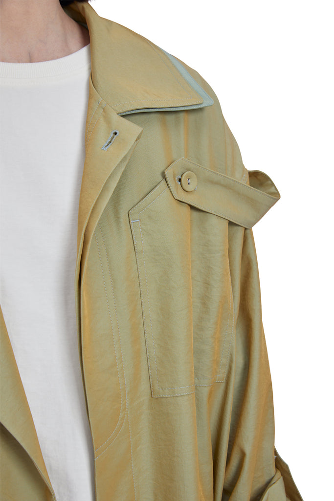 レイブレス(LABELESS) GREEN UPSIDE DOWN LONG COAT