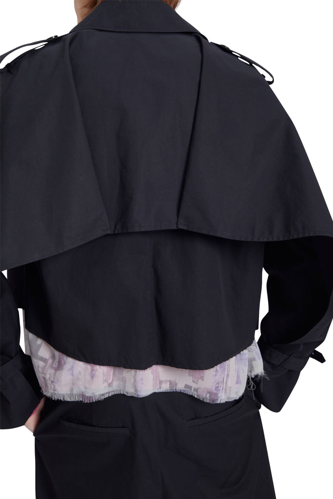 レイブレス(LABELESS)  BLACK PUREZA TRENCH JACKET