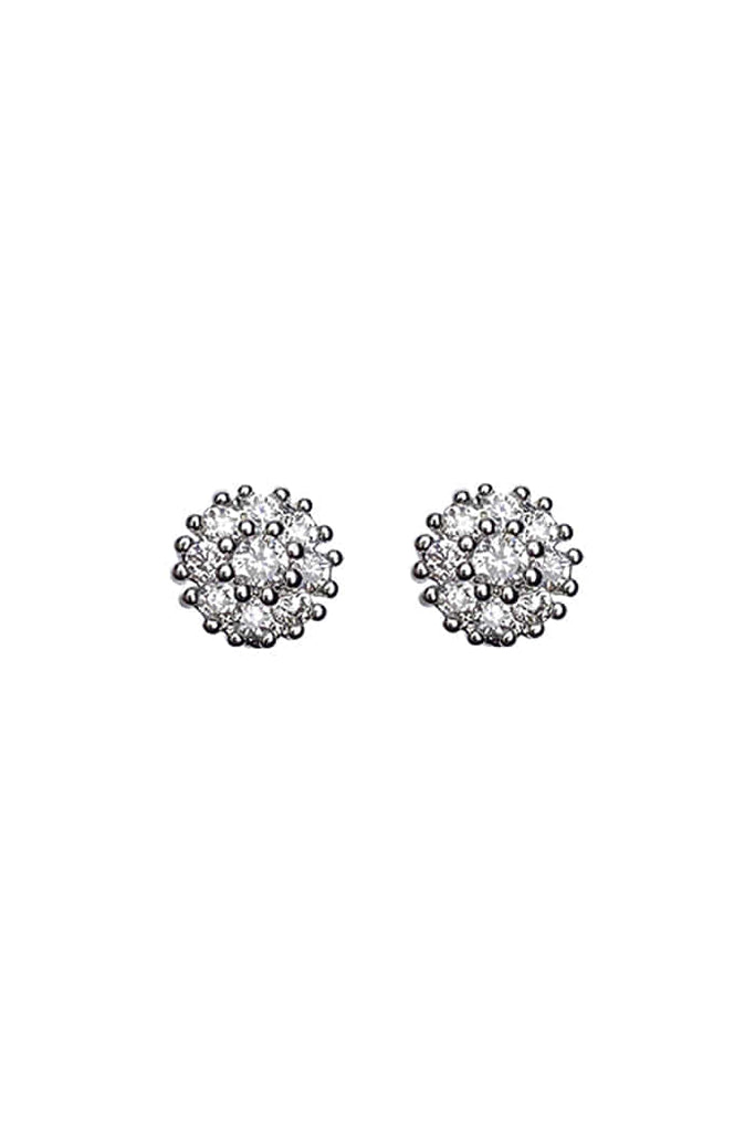 BLACKPURPLE (ブラックパープル) Snow Crystal One Point Earrings - Silver