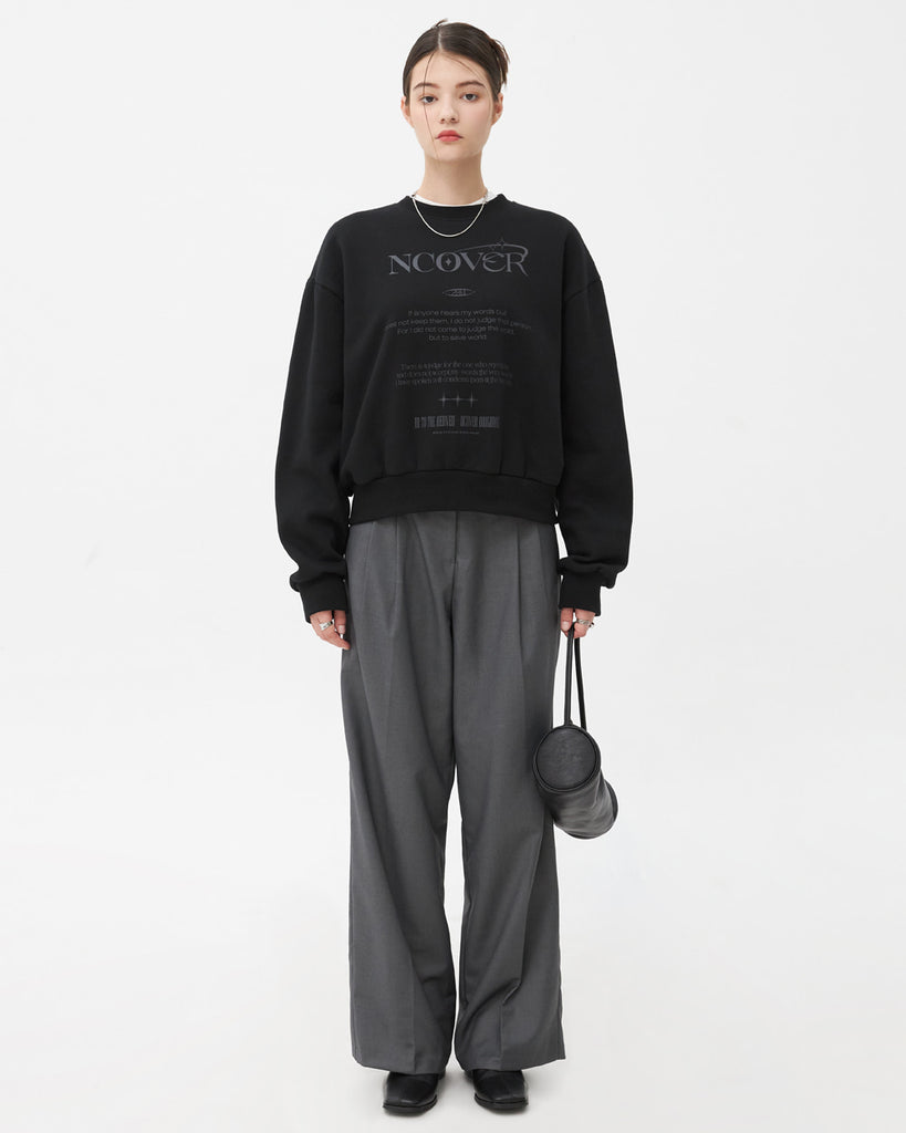 NCOVER(エンカバー)IN TO THE HEAVEN TEXT SWEATSHIRT-BLACK