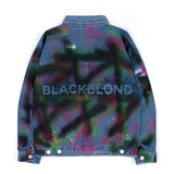 ブラックブロンド(BLACKBLOND) BBD Sprayed Custom Denim Jacket (Blue)