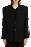 イーエスシースタジオ(ESC STUDIO) slit blazer(black)