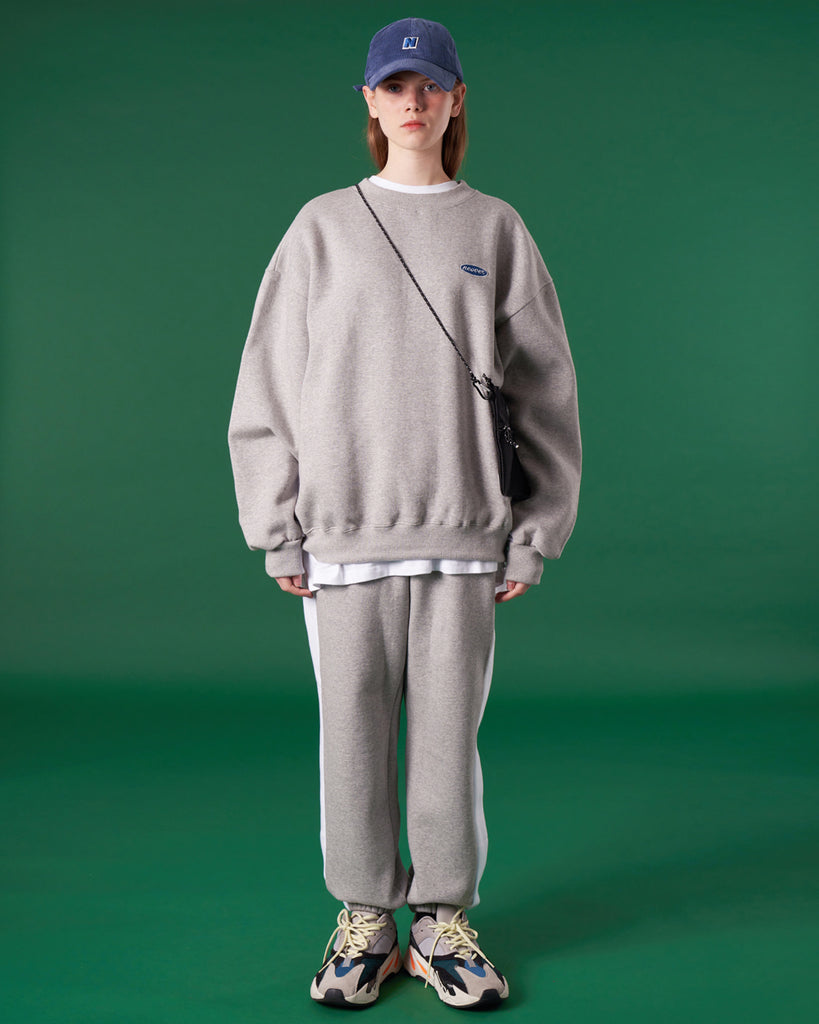 NCOVER(エンカバー)ORIGINAL SMALL LOGO TRAINING SWEATSHIRT-GREY