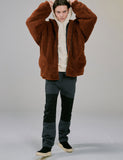ディープリーク(DPRIQUE) OVERSIZED SHEARLING JACKET - BROWN