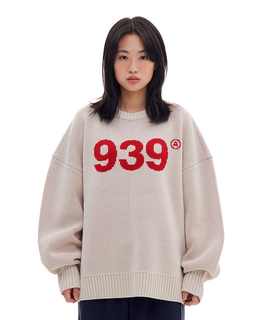 ARCHIVE BOLD (アーカイブボールド) 939 LOGO KNIT (IVORY)
