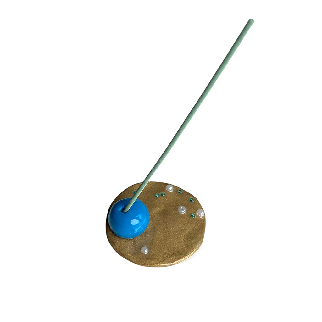 Nff(エヌエフエフ) 	 blue pot incense holder