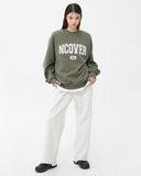 NCOVER(エンカバー)PIGMENT CRACK LOGO SWEATSHIRT-KHAKI