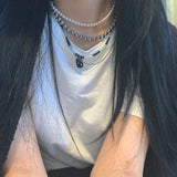 Nff(エヌエフエフ) 	 bead mix necklace_black