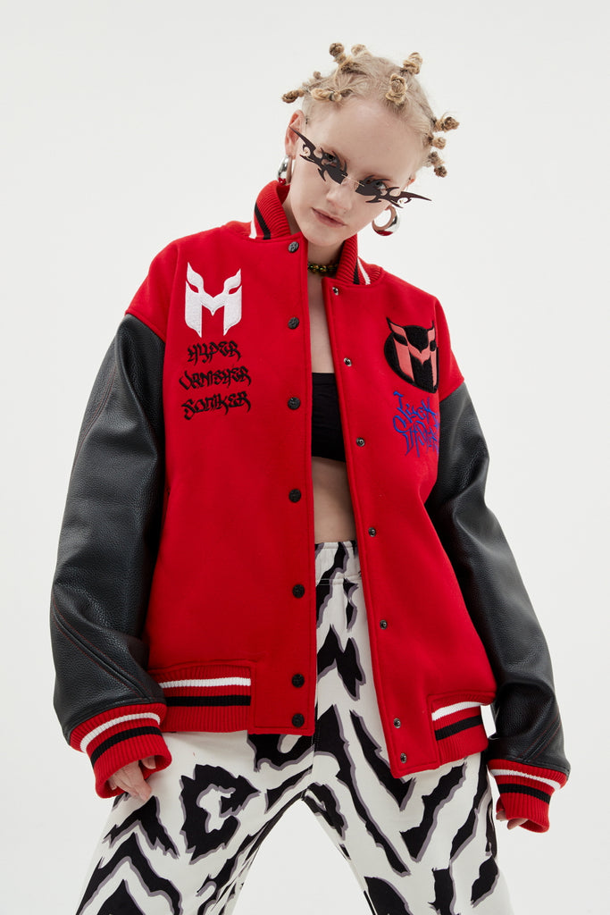 MMIC(エムエムアイシー) LUCKYSTRIKER VARSITY JACKET