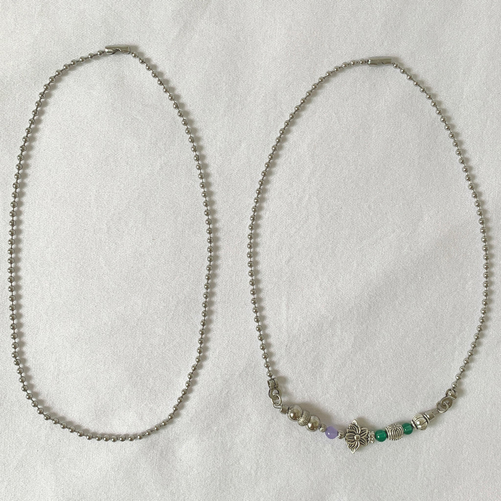Nff(エヌエフエフ) 	 antique gemstone 2way necklace
