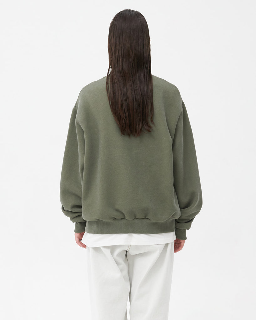 NCOVER(エンカバー)PIGMENT CRACK LOGO SWEATSHIRT-KHAKI