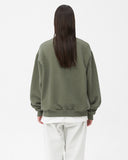 NCOVER(エンカバー)PIGMENT CRACK LOGO SWEATSHIRT-KHAKI