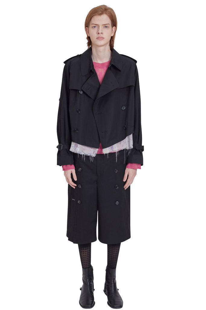 レイブレス(LABELESS)  BLACK PUREZA TRENCH JACKET
