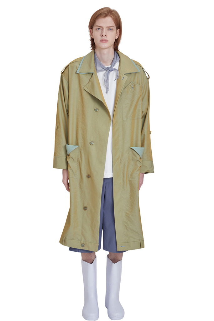 レイブレス(LABELESS) GREEN UPSIDE DOWN LONG COAT