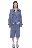 レイブレス(LABELESS) LIGHT BLUE PUREZA TRENCH JACKET