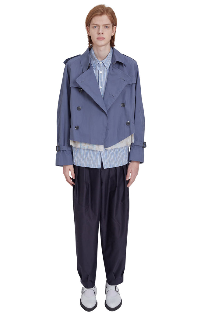 レイブレス(LABELESS) LIGHT BLUE PUREZA TRENCH JACKET