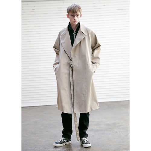メスノウン(MASSNOUN) D OVERSIZED RAGLAN TRENCH COAT MSECT001-BG+strap