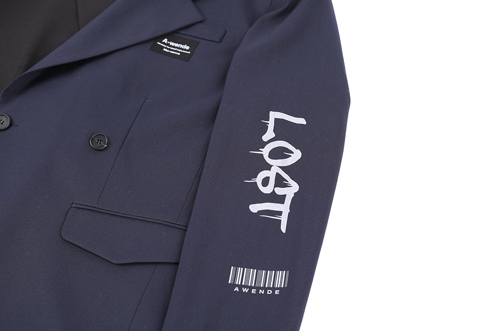 オウェンド(A-WENDE) Lost double jacket blue/black
