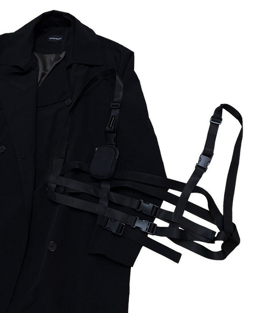 トレンディウビ(Trendywoobi) Tr Black strap trenchcoat ver.2