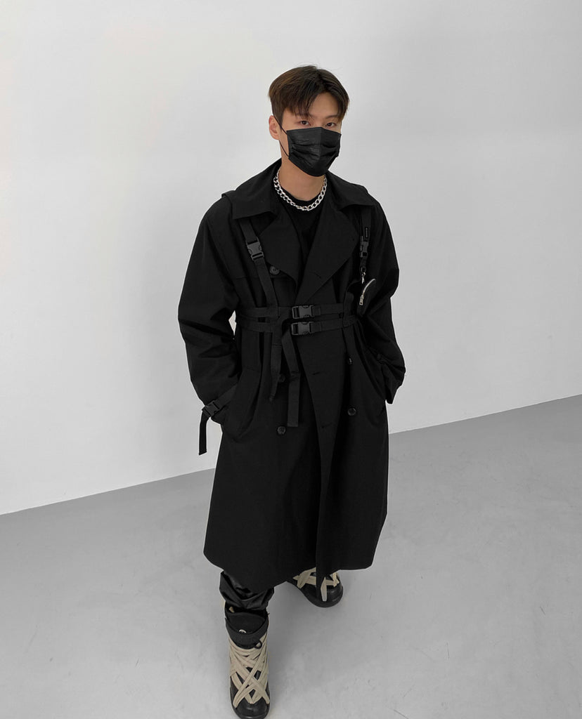 トレンディウビ(Trendywoobi) Tr Black strap trenchcoat ver.2