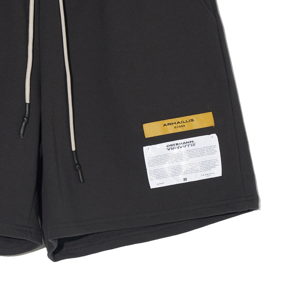 OVERR(オベルー) 21SU LABEL CHARCOAL COTTON SHORTS