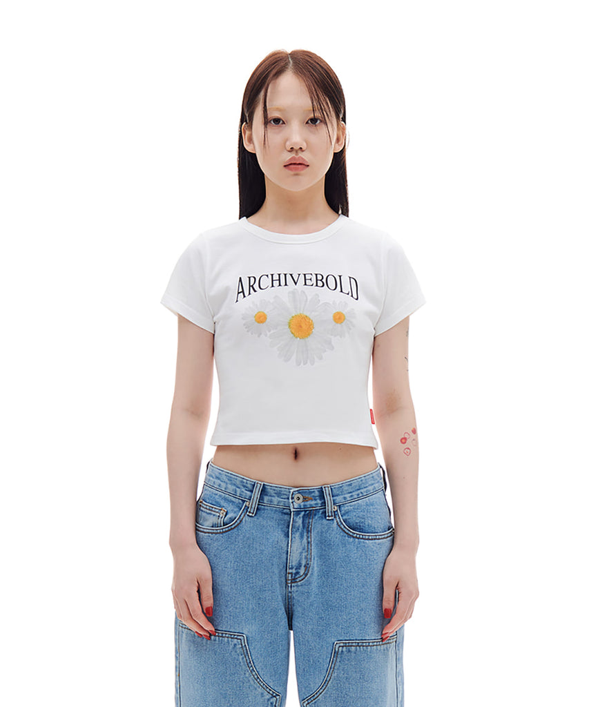ARCHIVE BOLD (アーカイブボールド) DAISY CROP TOP (WHITE)