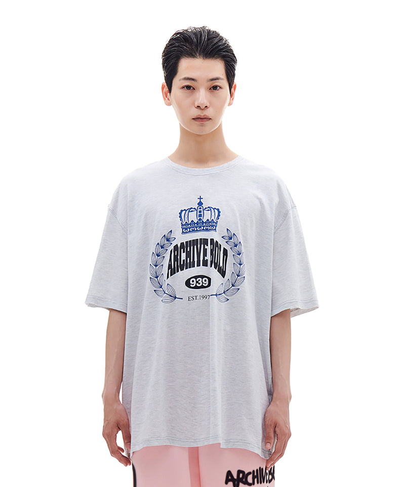 ARCHIVE BOLD (アーカイブボールド) CROWN OVERSIZED T-SHIRTS (GRAY)