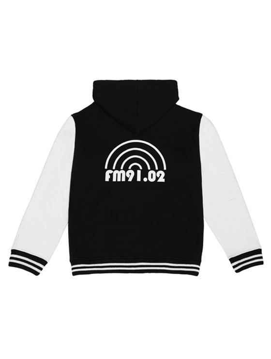 FM91.02 (エフエム91.02) BASEBALL ZIPUP black(ivory)