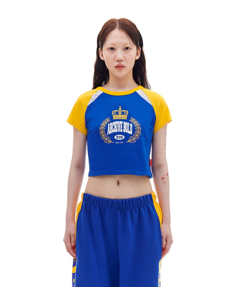 ARCHIVE BOLD (アーカイブボールド) CROWN CROP TOP (BLUE)