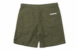 QUIETIST (クワイエティスト) Jungle Cotton One-tuck Shorts (khaki)