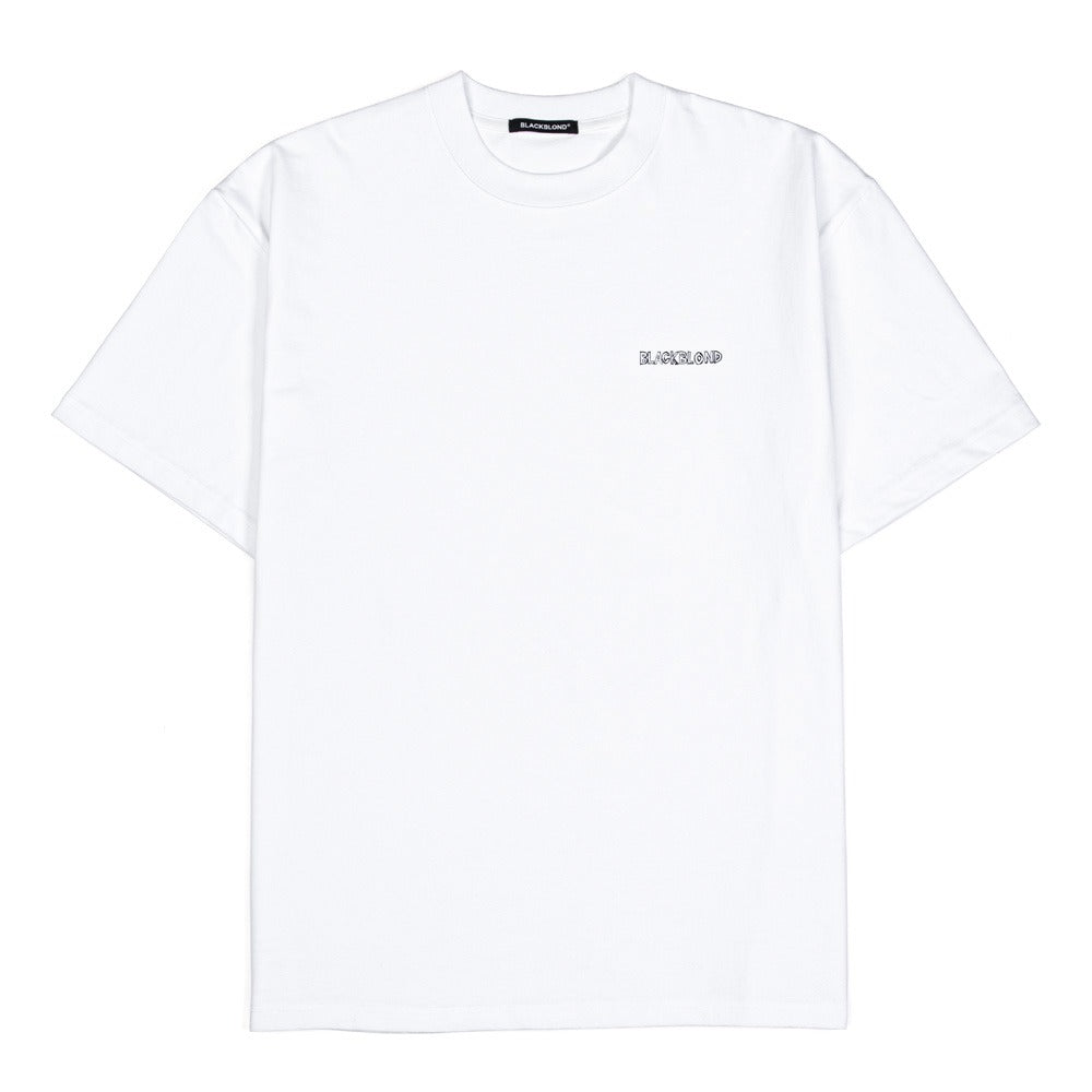 ブラックブロンド(BLACKBLOND) BBD Border Graffiti Logo T-Shirt (White)
