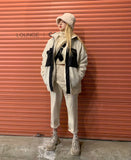 トレンディウビ(Trendywoobi) oversize fleece jacket Ivory