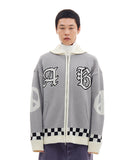 ARCHIVE BOLD (アーカイブボールド) ETHNIC KNIT ZIP-UP (LIGHT GRAY)