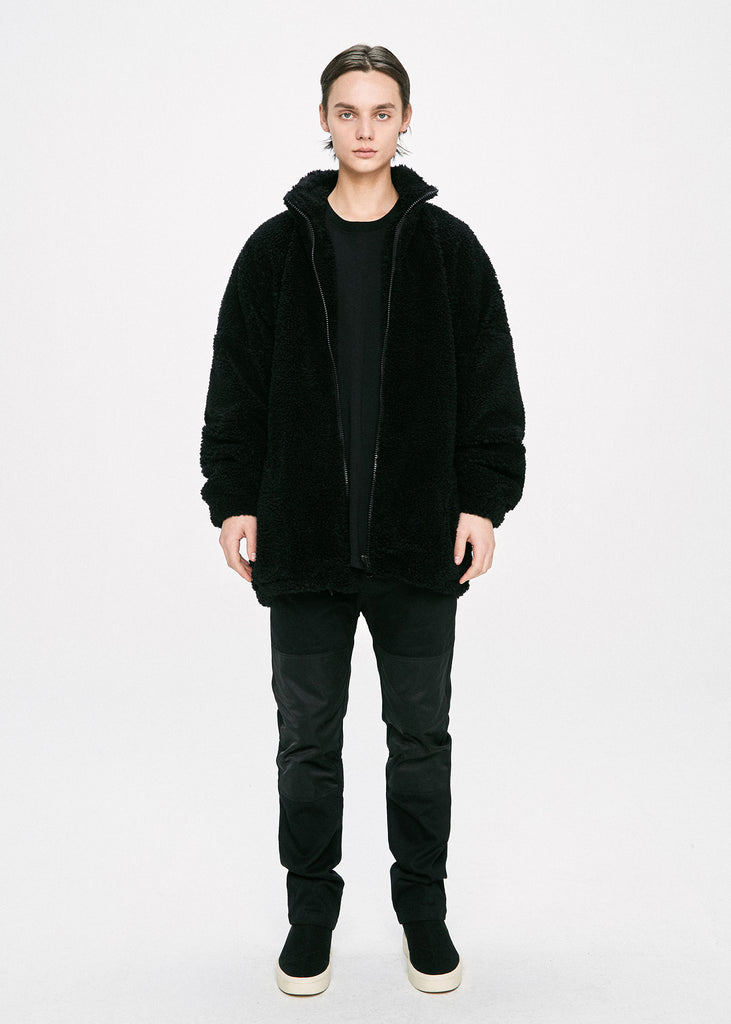 ディープリーク(DPRIQUE) OVERSIZED SHEARLING JACKET - BLACK
