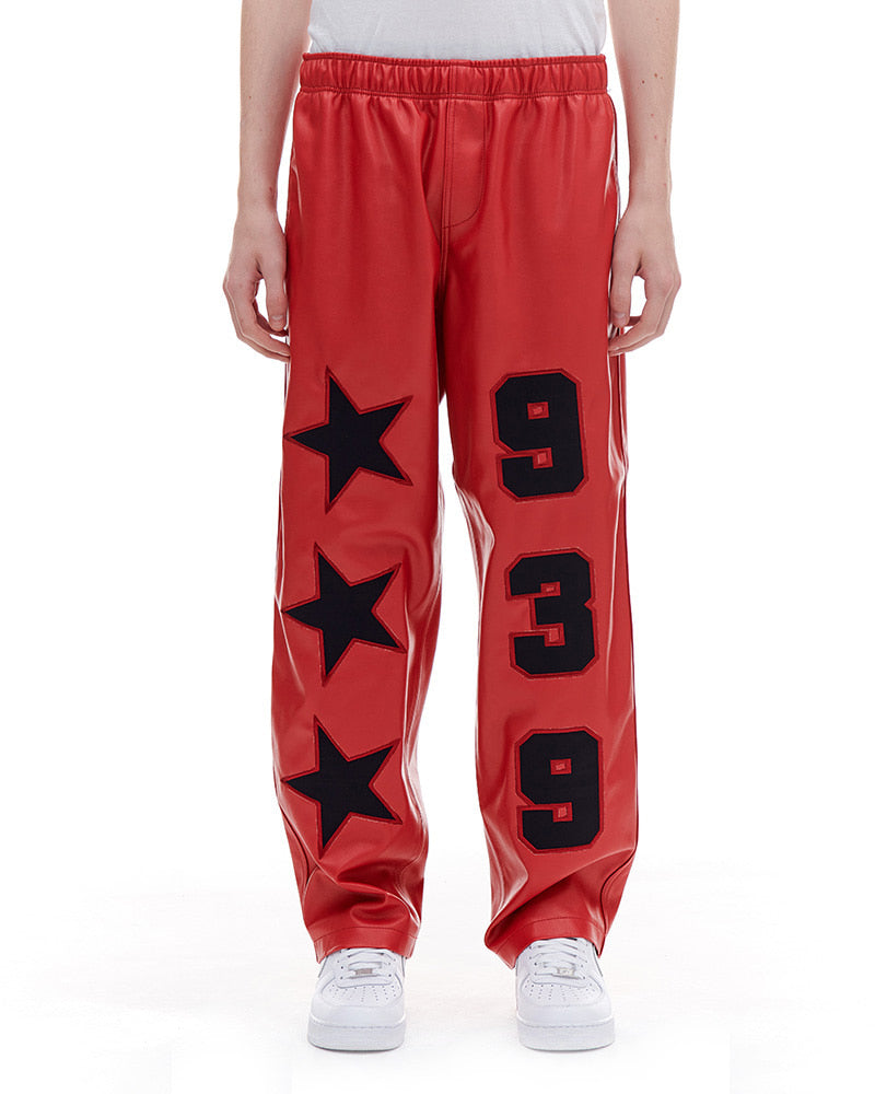 ARCHIVE BOLD (アーカイブボールド) FAKE LEATHER PANTS (DEEP RED)