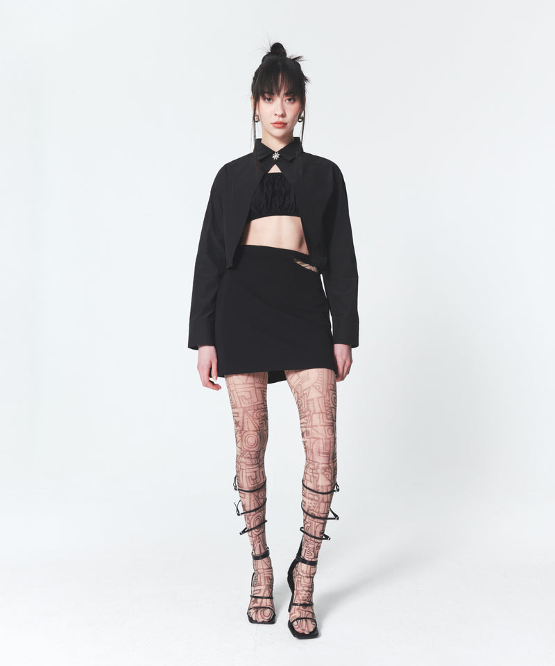 INPREP (インプレップ)Crystal Single Button Shirt Black