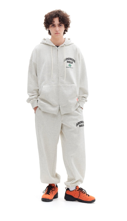 ARCHIVE BOLD (アーカイブボールド) ARCH LOGO HOOD ZIP-UP (OATMEAL)