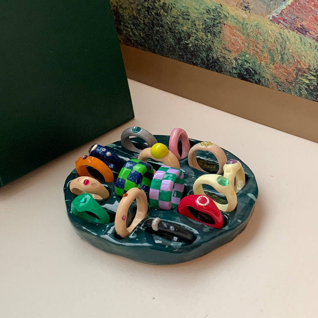 Nff(エヌエフエフ) 	 ceramic_ring holder (green)