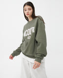 NCOVER(エンカバー)PIGMENT CRACK LOGO SWEATSHIRT-KHAKI