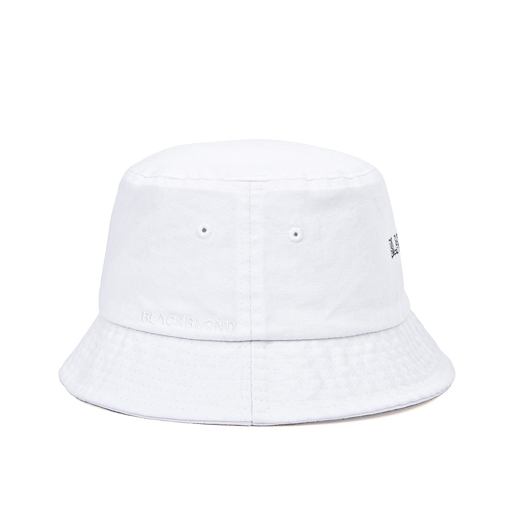 ブラックブロンド(BLACKBLOND) BBD Border Graffiti Logo Bucket Hat (White)