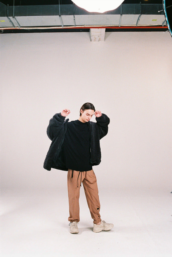 ディープリーク(DPRIQUE) OVERSIZED SHEARLING JACKET - GREY
